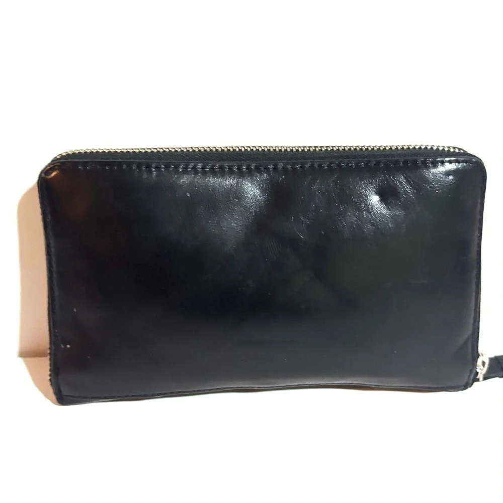 Kenneth Cole Black Leather Wallet clutch